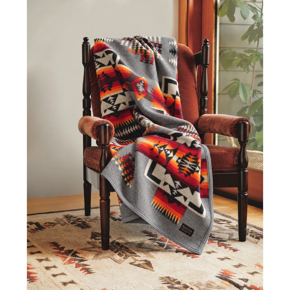 Pendleton Beaver State Chief Joseph Robe Blanket NWT 64x80 Teal Wool/Cotton USA